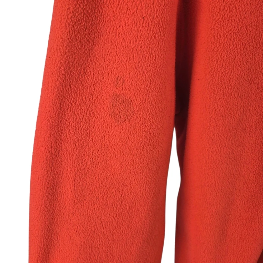 Polo by Ralph Lauren Men's Performance Neon Orange Half-Zip Fleece Sweater
